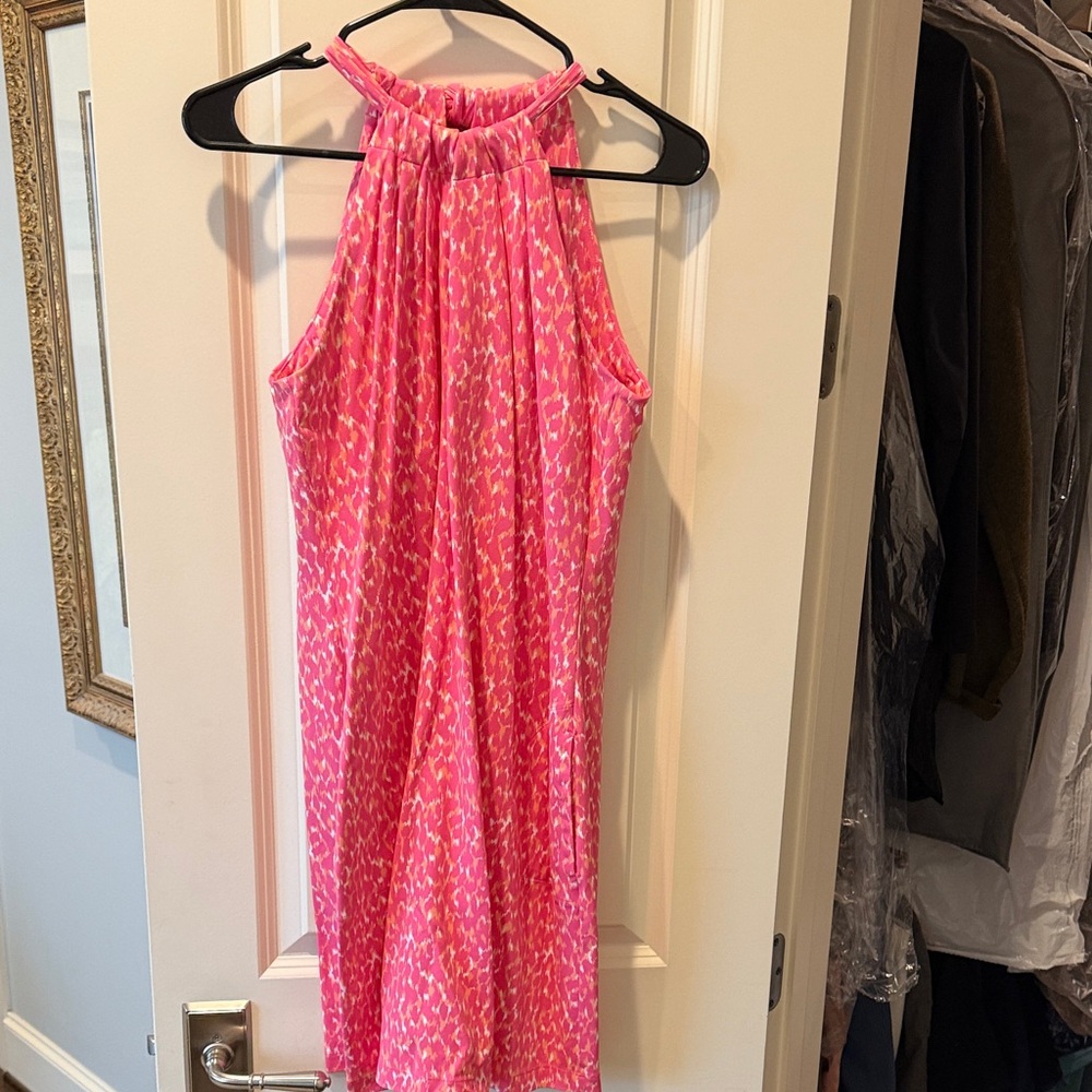 Tommy Bahama Pink Halter Mini Dress with White Accent